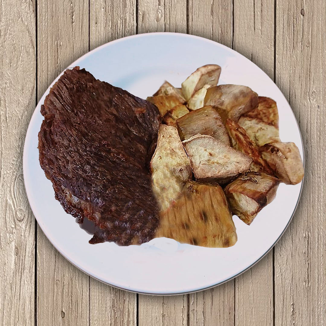 bife saludable con guarnicion