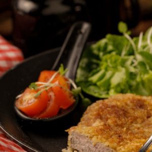 Milanesa de ternera con guarnicion - FIT - Sin TACC
