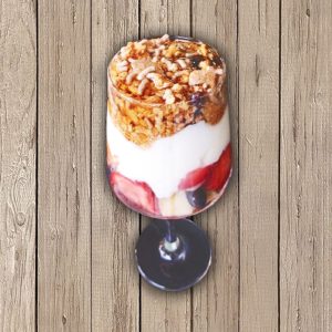 yoghurt con granola saludable