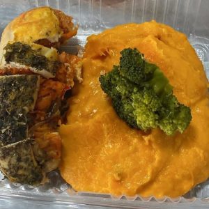 Pollo relleno, con Puré - FIT