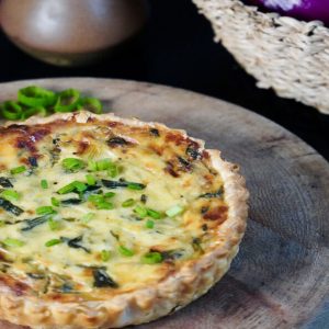 Tarta de Cebolla y Queso - Con premezcla integral casera - Sin TACC